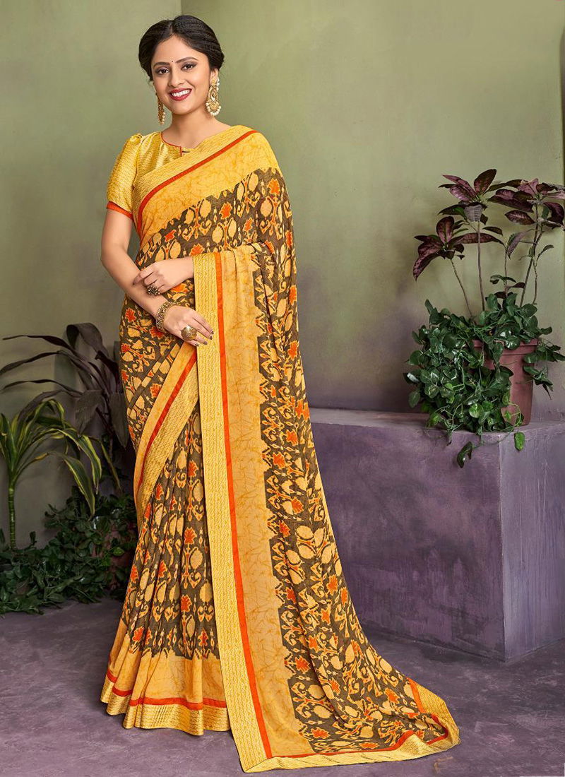 Mintorsi Latest Weightless Georgette Casual Designer Printed Saree Collection 20701-20708